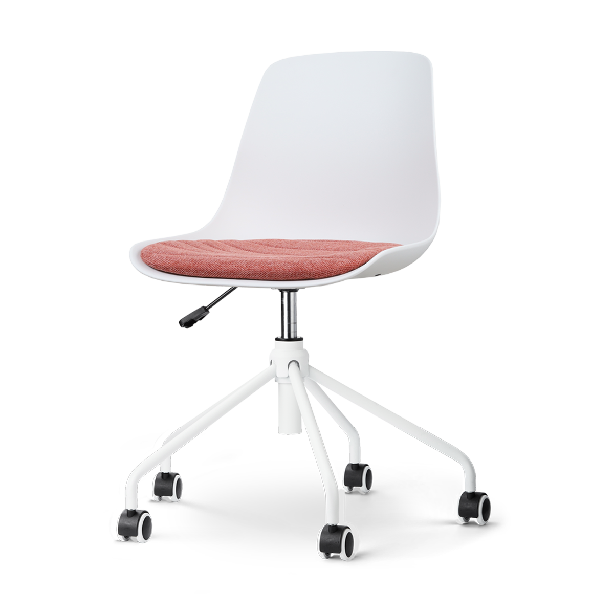 Nolon Nout-Liv Bureaustoel Wit - Terracotta Kussen - Wit Onderstel