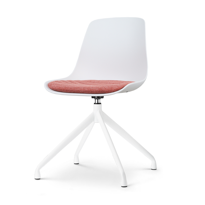 Nolon Nola-Liv Eetkamerstoel Wit - Terracotta - Draaibaar - Wit