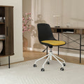 Nolon Nout-Liv Bureaustoel Zwart - Okergeel Kussen - Wit Onderstel