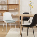 Nolon Nora-Liv Eetkamerstoel Wit - Okergeel Kussen - Zwarte Poten