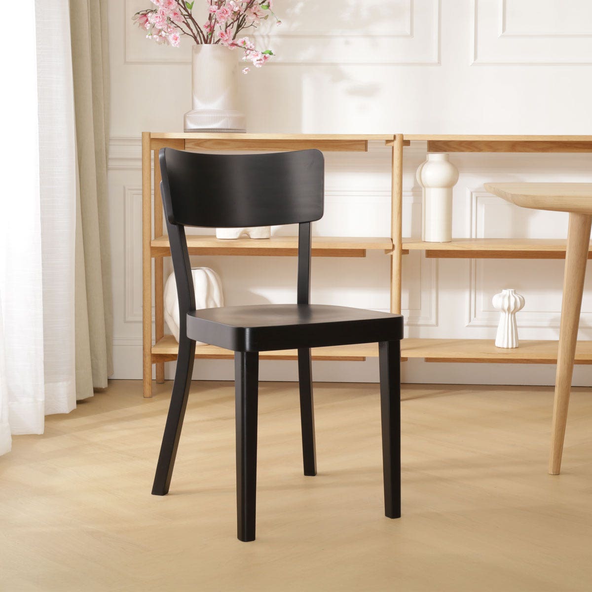 Fameg Fergus Houten Eetkamerstoel Zwart