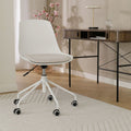 Nolon Nout-Liv Bureaustoel Wit - Beige Kussen - Wit Onderstel