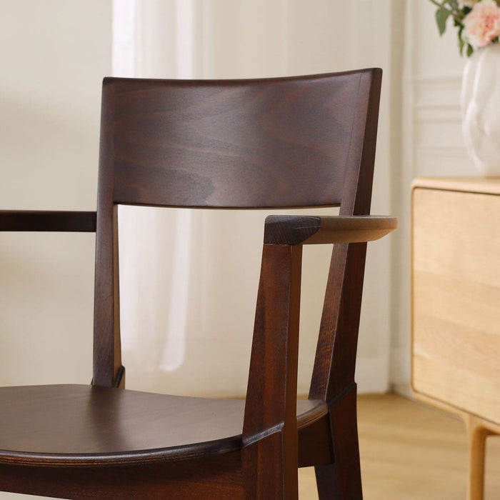 Fameg Felda Houten Eetkamerstoel Walnoot - Met Armleuning