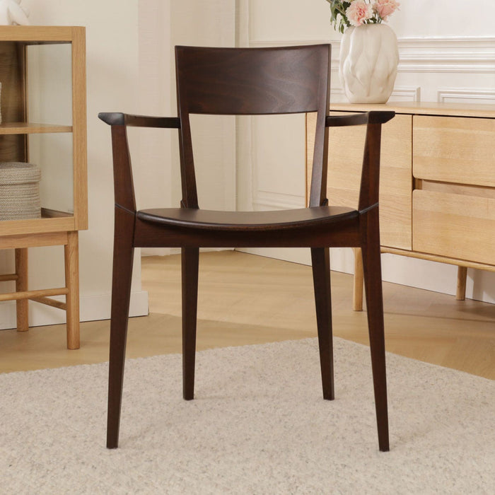 Fameg Felda Houten Eetkamerstoel Walnoot - Met Armleuning