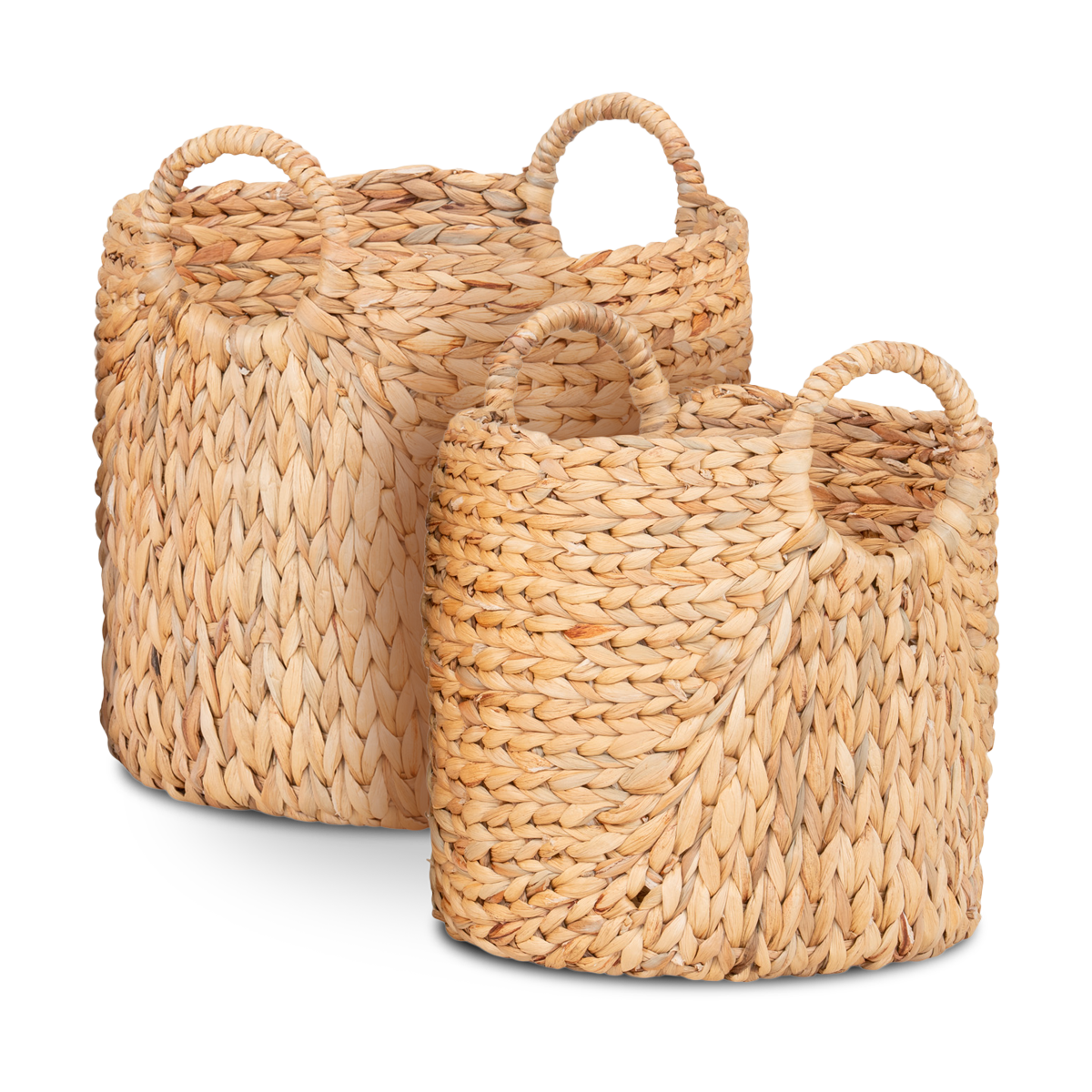 Artichok Bowie ronde waterhyacint manden - set van 2