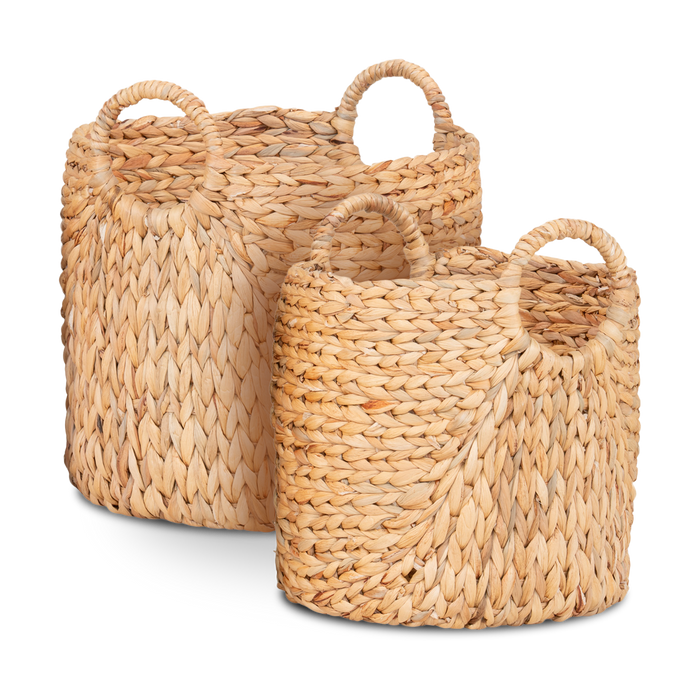 Artichok Bowie ronde waterhyacint manden - set van 2