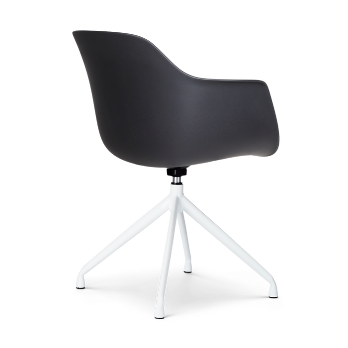 Nolon Nola-Liz Eetkamerstoel Zwart - Zacht Groen - Draaibaar - Wit