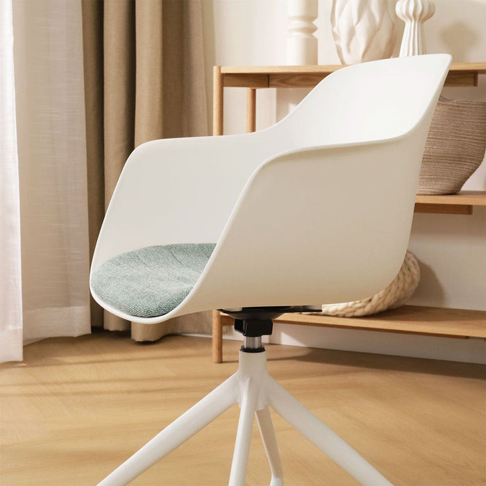 Nolon Nola-Liz Eetkamerstoel Wit - Zacht Groen - Draaibaar - Wit