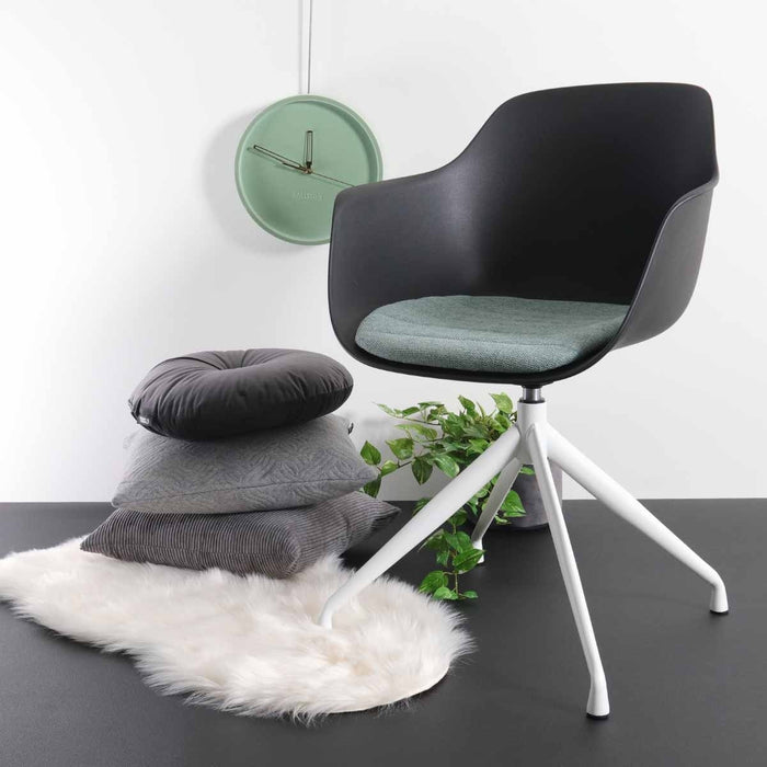 Nolon Nola-Liz Eetkamerstoel Zwart - Zacht Groen - Draaibaar - Wit