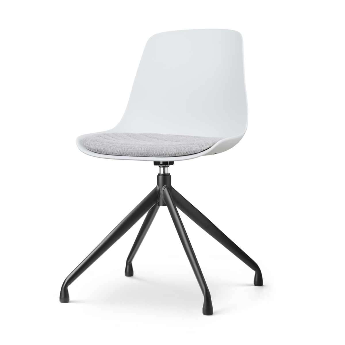 Nolon Nola-Liv Eetkamerstoel Wit - Lichtgrijs - Draaibaar - Zwart