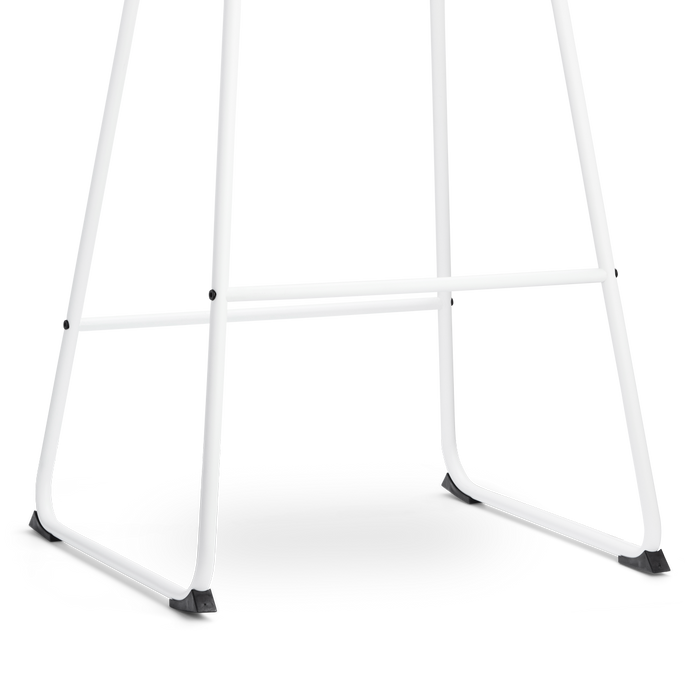 Nolon Nino-Liv Barkruk Wit - Lichtgrijs Kussen - Wit Frame - 65cm