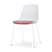 Nolon Nora-Liv Eetkamerstoel Wit - Terracotta Kussen - Witte Poten