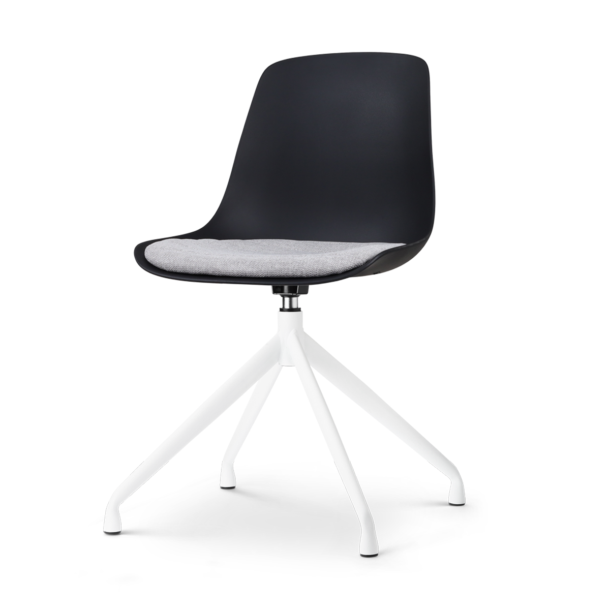 Nolon Nola-Liv Eetkamerstoel Zwart - Lichtgrijs - Draaibaar - Wit