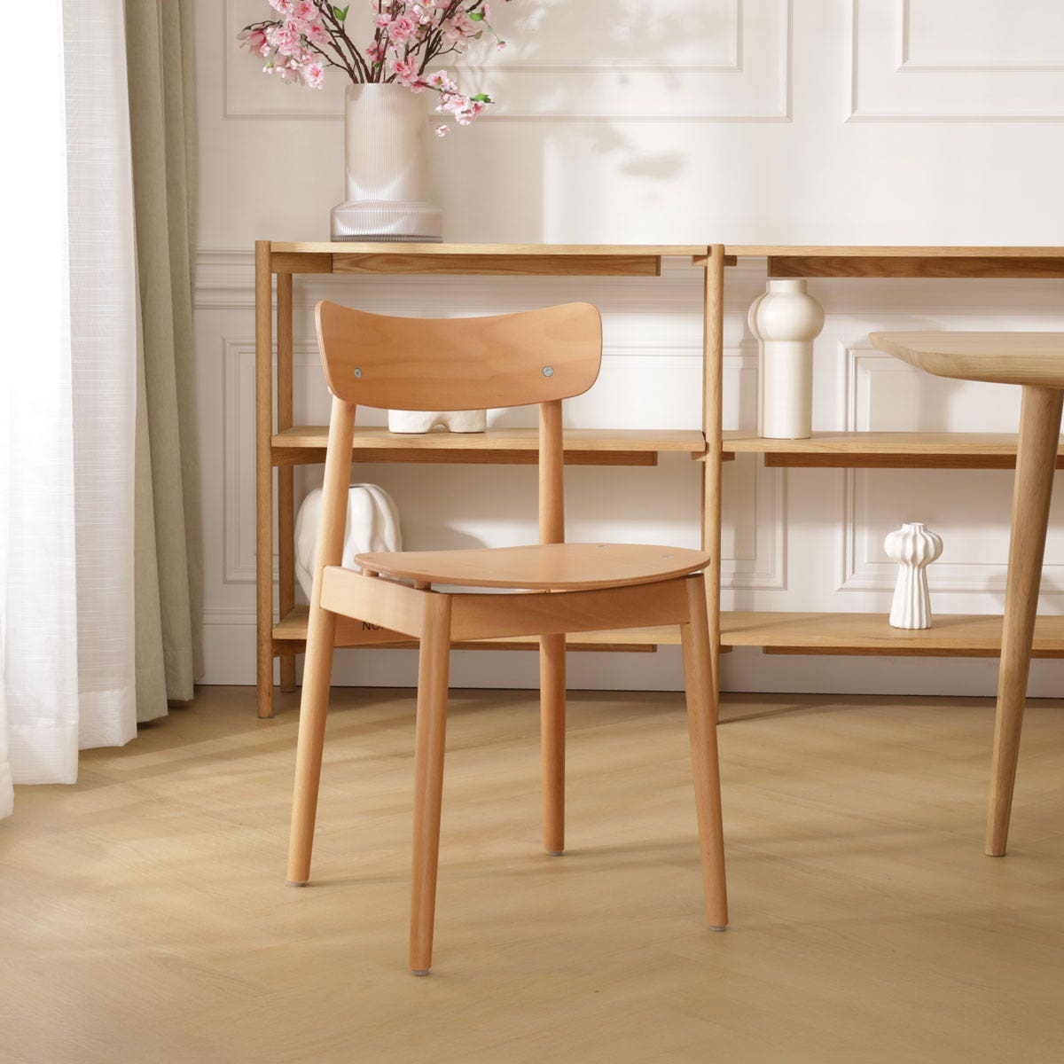 Fameg George Houten Eetkamerstoel Naturel