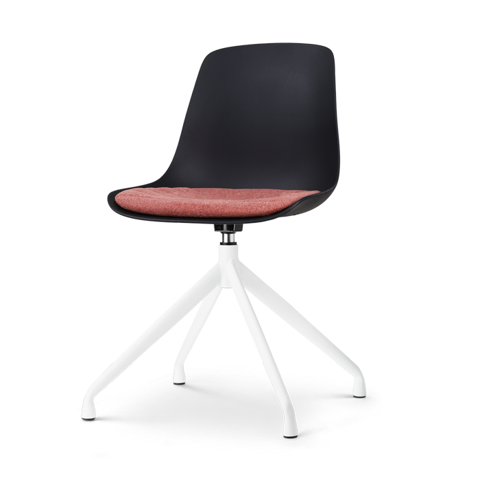 Nolon Nola-Liv Eetkamerstoel Zwart - Terracotta - Draaibaar - Wit