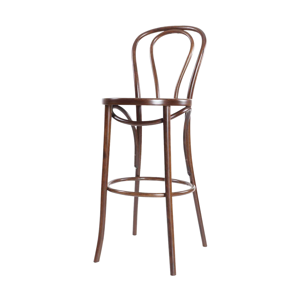 Fameg Vienna Thonet No. 18 houten barkruk walnoot - 75 cm