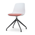 Nolon Nola-Liv Eetkamerstoel Wit - Terracotta - Draaibaar - Zwart