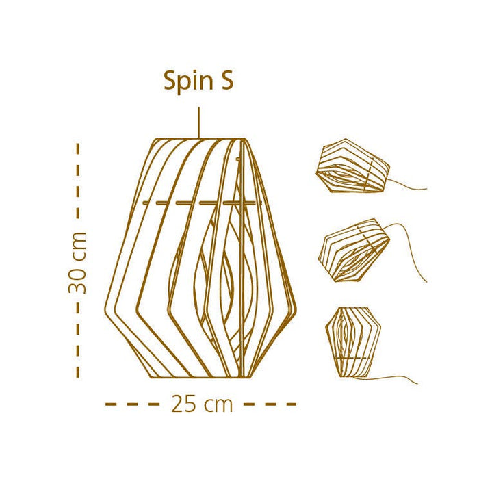 Bomerango Spin S kurken lampenkap small - Ø 25 cm