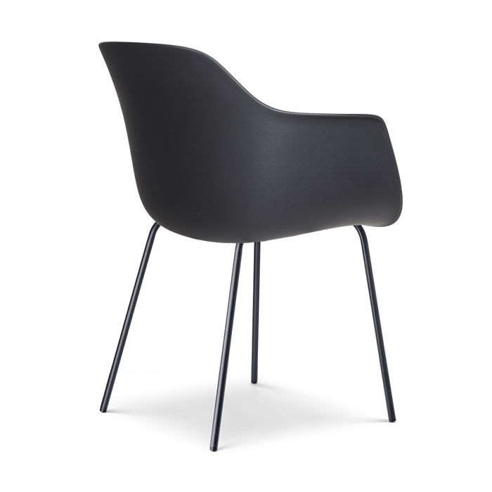 Nolon Nora-Liz Eetkamerstoel Zwart - Terracotta Kussen - Zwarte Poten