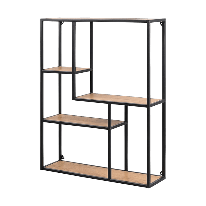 Lisomme Vic Hangende Wandkast van Metaal & Hout - Zwart