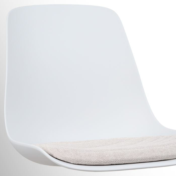 Nolon Nola-Liv Eetkamerstoel Wit - Beige - Draaibaar - Zwart