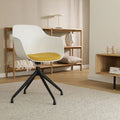 Nolon Nola-Liz Eetkamerstoel Wit - Okergeel - Draaibaar - Zwart