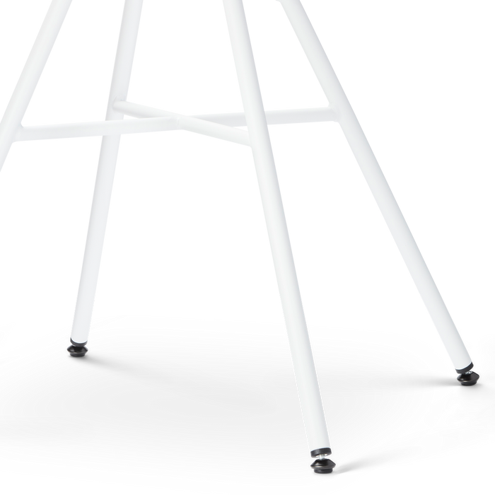 Nolon Noa-Liz Eetkamerstoel Zwart - Lichtgrijs Kussen - Witte Poten