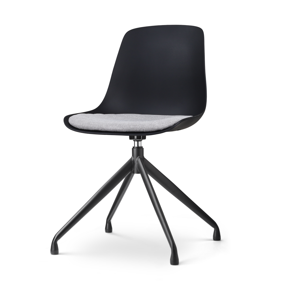 Nolon Nola-Liv Eetkamerstoel Zwart - Lichtgrijs - Draaibaar - Zwart