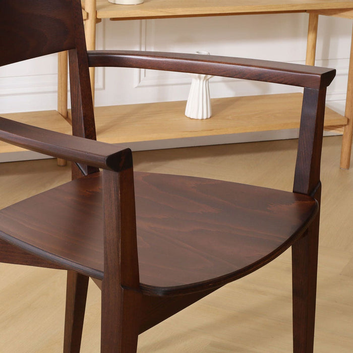 Fameg Felda Houten Eetkamerstoel Walnoot - Met Armleuning