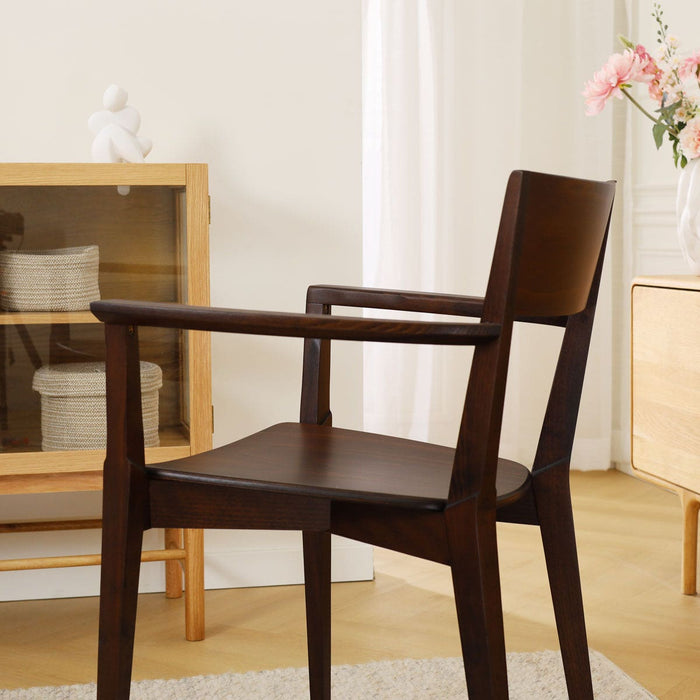 Fameg Felda Houten Eetkamerstoel Walnoot - Met Armleuning