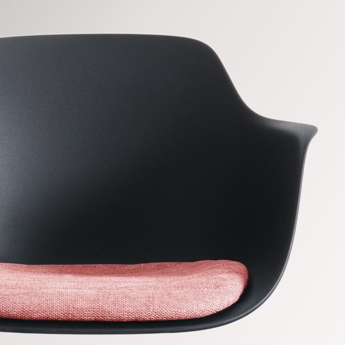 Nolon Nola-Liz Eetkamerstoel Zwart - Terracotta - Draaibaar - Zwart