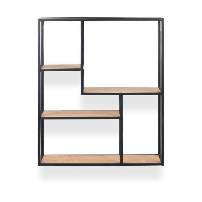 Lisomme Vic Hangende Wandkast van Metaal & Hout - Zwart