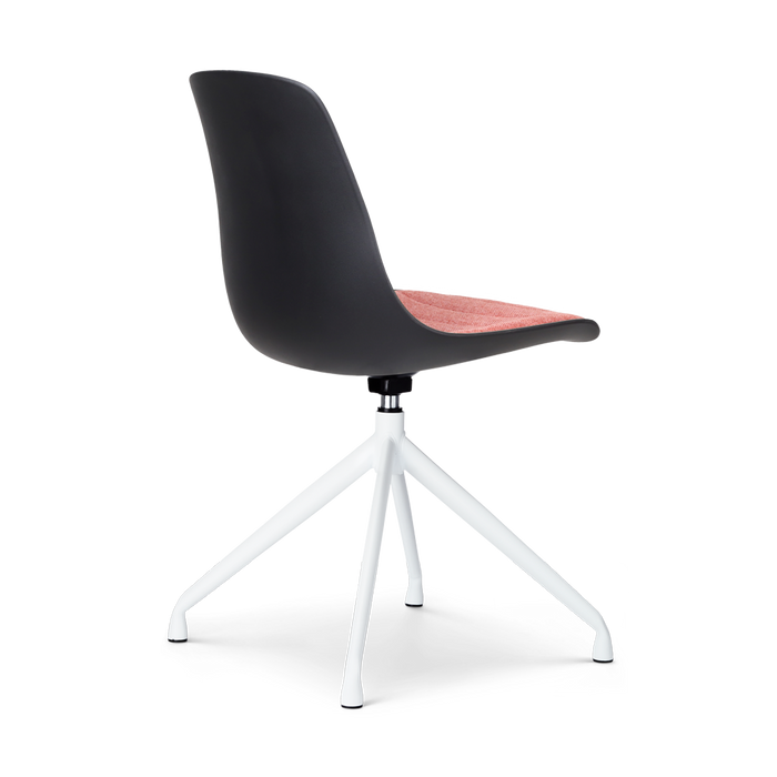 Nolon Nola-Liv Eetkamerstoel Zwart - Terracotta - Draaibaar - Wit