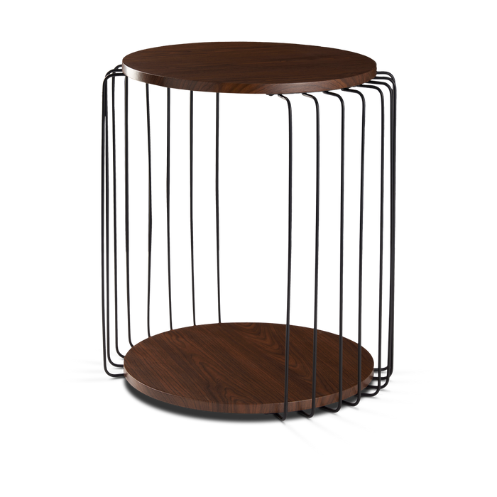 Lisomme Yuki Ronde Houten Salontafel Ø 46 cm - Walnoot