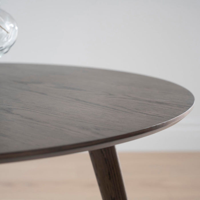 Rowico Yumi Ronde Salontafel - Ø90 X H48 Cm - Donkerbruin Hout