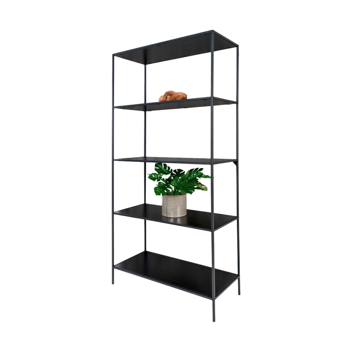 Artichok Karen Boekenkast van Metaal en Hout - B 80 cm - Zwart