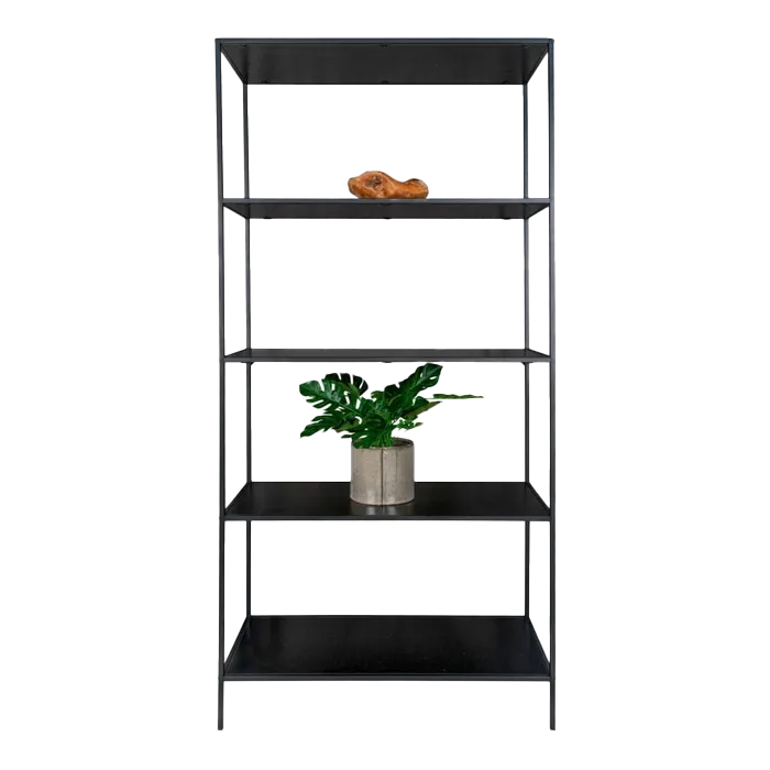 Artichok Karen Boekenkast van Metaal en Hout - B 80 cm - Zwart