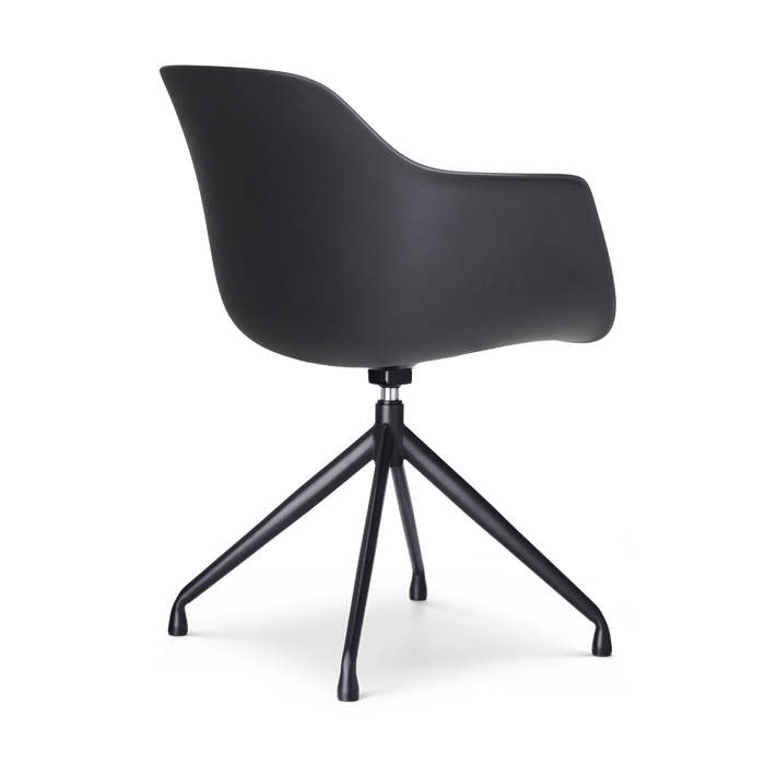 Nolon Nola-Liz Eetkamerstoel Zwart - Zacht Groen - Draaibaar - Zwart