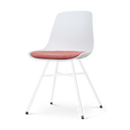 Nolon Noa-Liv Eetkamerstoel Wit - Terracotta Kussen - Wit Onderstel