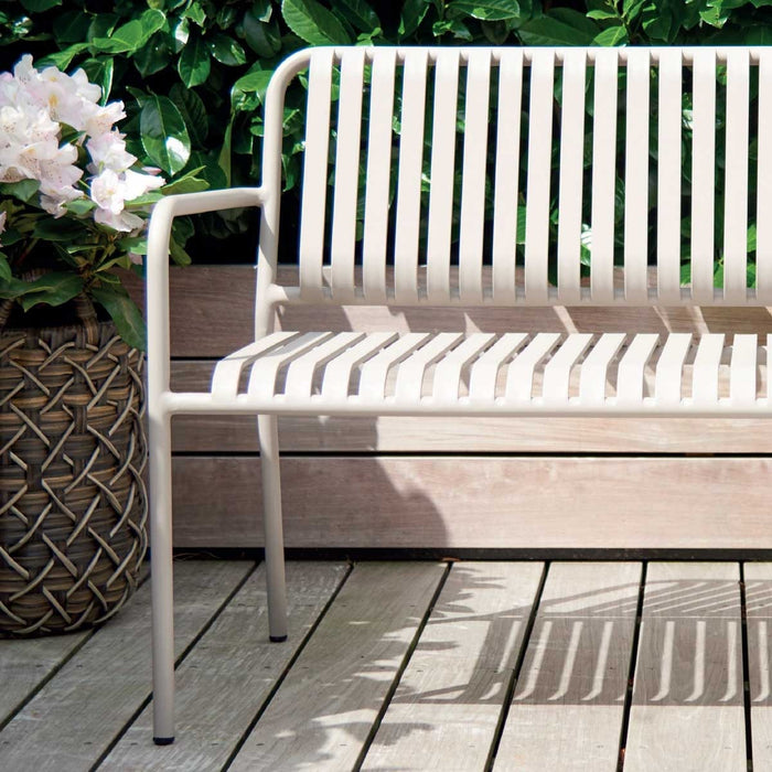 Lisomme Zahra metalen tuinbank taupe