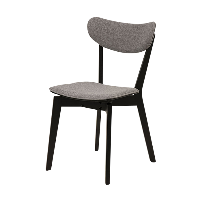 Lisomme Jade Houten Eetkamerstoel Grijs - Stoffen Zitvlak