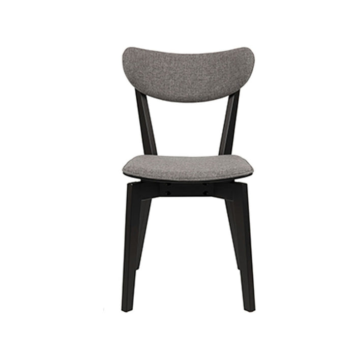 Lisomme Jade Houten Eetkamerstoel Grijs - Stoffen Zitvlak