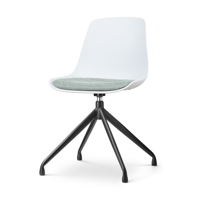 Nolon Nola-Liv Eetkamerstoel Wit - Zacht Groen - Draaibaar - Zwart
