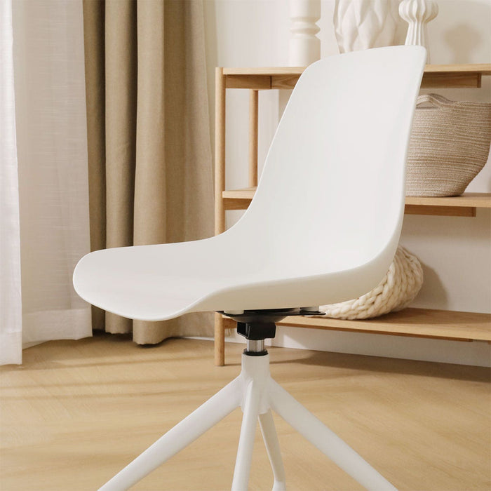 Nolon Nola-Pip Eetkamerstoel Wit - Draaibaar - Wit Onderstel