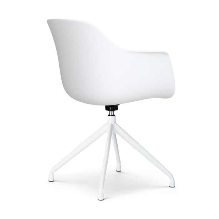 Nolon Nola-Liz Eetkamerstoel Wit - Lichtgrijs - Draaibaar - Wit