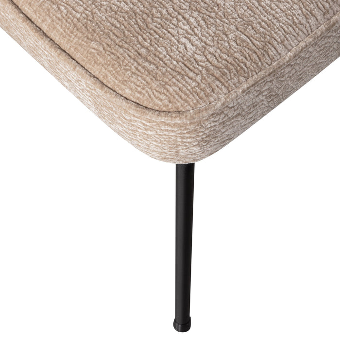 WOOOD Vogue Eetkamerstoelen - Polyester - Zand - Set van 6