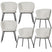 WOOOD Admit Eetkamerstoelen - Bouclé - Naturel - Set van 6