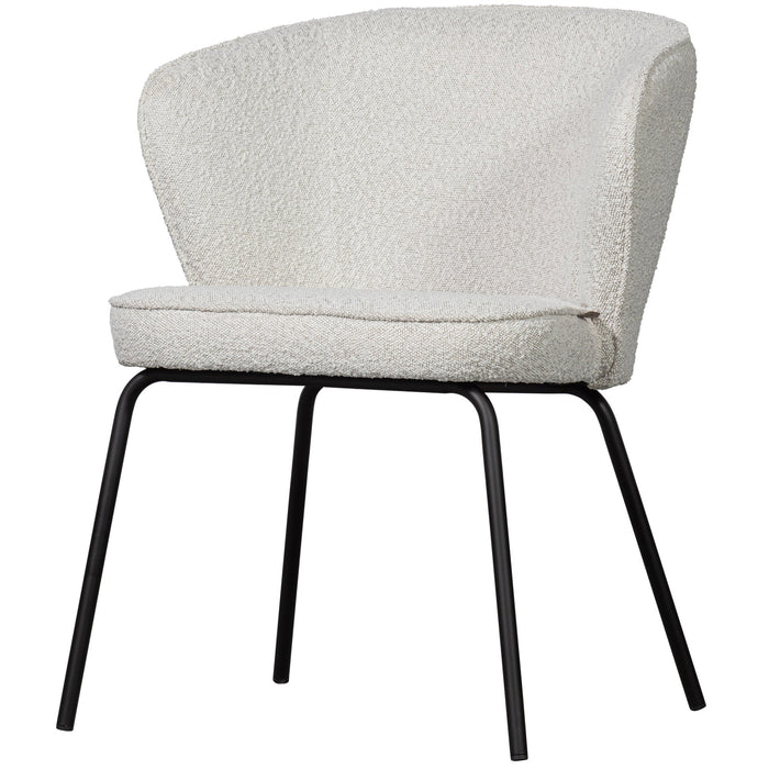WOOOD Admit Eetkamerstoelen - Bouclé - Naturel - Set van 6