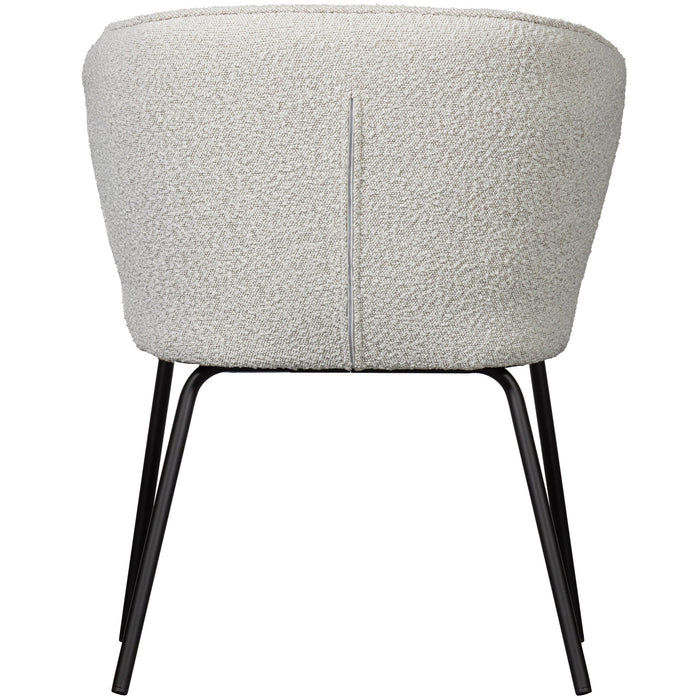 WOOOD Admit Eetkamerstoelen - Bouclé - Naturel - Set van 6