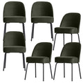 WOOOD Vogue Eetkamerstoelen - Fluweel - Donkergroen - Set van 6